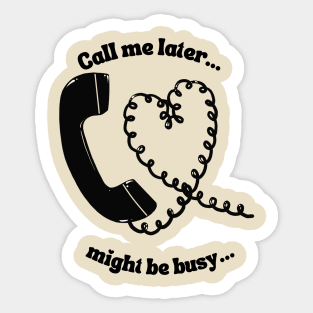 90s retro phone tshirt deisgn Sticker